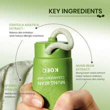 Mung Bean PH-Balanced Cleansing Foam, Nutritious Bean Mild Formula, Qualified Non-Comedogenic Cleanser, Renew Clean Skin Surface, Gentle Clean Without Skin Discomfort, Practical Daily Facial Cleansing Mask,  Korean Skincare, 2.7fl.Oz/80ml - 1 pcs - 查看 3