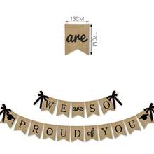 Burlap We are So Proud of You 2023 Graduation Party Decoration Backdrop - inicial - Ver 4
