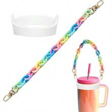 Juego de 2 soportes para botellas de agua con correa, soporte para botellas de agua para accesorios de copa, duradero y fiable para botellas de 8 a 40 onzas colorido - Con color - Ver 2