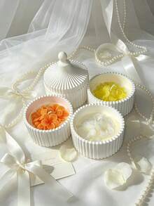蛋殼石膏香氛蠟燭，居家裝飾，適用於婚禮、情人節、飯店、聖誕節、生日、下午茶派對配件、臥室點綴。適合送給朋友、家人和愛人，是送給好友和女性的理想生日禮物。 - 雞蛋花石膏 - 查看 8