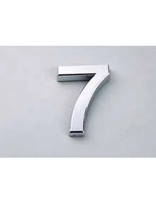 1pc 0-9 Self-Adhesive Durable Door Number Plate, Business Style Silver High-Gloss 3D Detailed Signage Suitable For Hotels, Mailboxes - House Number - View 12