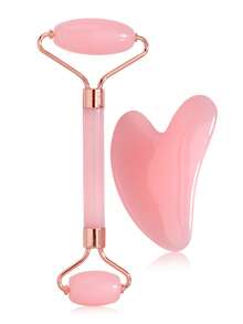 3 PiecesResin Facial Care Set: Dual Roller Massager + Heart-Shaped Gua Sha Board + Double-Sided Cleansing Brush, Home Cleaning Lifting Firming Skincare Beauty Kit - Black Facial Cleansing Set - View 14