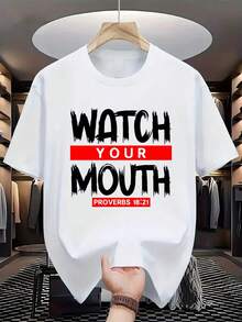 New Versatile And Stylish Short-Sleeved Casual Shirt, 100% Cotton, Printed - Men's Casual T-Shirt With A Custom Design Featuring Motivational Phrases And Warnings. Made With Breathable Polyester Fabric, Regular Fit For Everyday Wear, Suitable For Urban Sports, Simple And Modern, Comfortable And Versatile - Unisex. - 藏青色 - 查看 6