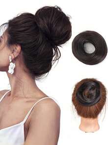Straight Hair Bun For Women, Elastic Band Synthetic Fiber Hair Bun, Hair Ring, Hair Accessory, Bun Wrap, Donut Bun Accessory For Daily Use, Hair Styling Set, Hair Tool Set - Multicolor - View 12