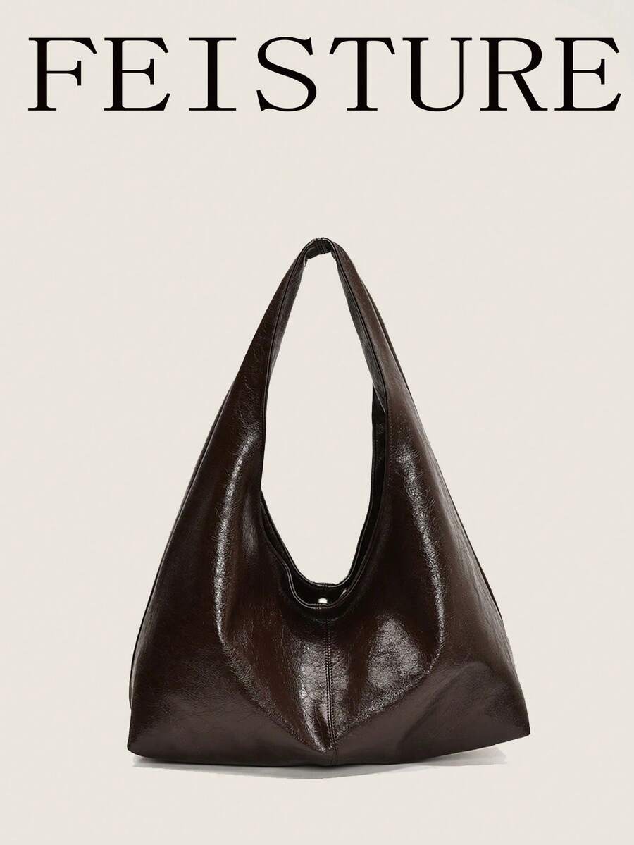 1 Peça Bolsa Sacola de Grande Capacidade FEISTURE, Bolsa de Ombro de Material PU com Fechamento Magnético, Adequada para Meninas, Mulheres, Estudantes Universitárias, Jovens Profissionais, Ótima para Trabalho, Negócios, Transporte, Escola