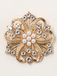 1pc Elegant Hollow Out Women's Fashion Brooch Summer New Anti-Exposure Pin Brooch Decoration - Gold - View 6