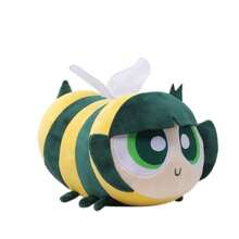 THE POWERPUFF GIRLS 正版 20cm 飛天小女警蜜蜂絨毛娃娃，可愛卡通昆蟲玩偶，女孩生日禮物 - 彩色 - 查看 7