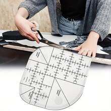 Regla de corte de ángulo curvo para patchwork | Regla de acrílico para costura y patchwork | Suministros de costura DIY, plantilla de costura, herramientas de patchwork | Regla de corte de ángulo curvo - A - Ver 1