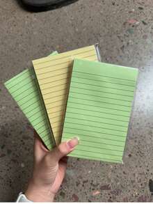 100pcs Line Grid Sticky Notes, 4 Colors Portable Student Note Marking Writing Stickers, Self-Adhesive Easy-To-Stick Memo Pads, Suitable For Office, Home, School, Large/Medium 2 Styles, Back To School Office Assistant - Multicolor - View 8