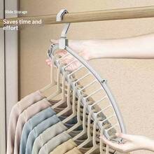 1/2/3pcs Space-Saving Multi-Layer Hanging Clothes Rack Closet Clothing Organizer Hanging Hook Foldable Multi-Functional Storage Hanger For Bedroom Wardrobe Organization System - View 9