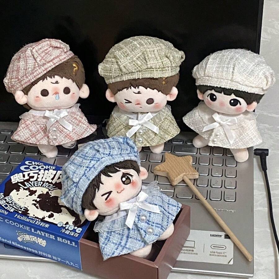 10/13cm 娃娃服裝套裝系列，娃娃穿搭服飾，套裝組，娃娃，絨毛玩具服裝，明星粉絲周邊娃娃服裝，派對贈品，生日禮物(不含娃娃) - 彩色 - 查看 1