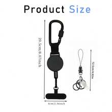 1 Set (Badge Clip + Phone Pad + Lanyard) Minimalist Versatile Black Hill ID Badge Clip, Retractable Badge Reel Clip With Lanyard For Medical Staff, Assistant Accessories Clip With Black Phone Pad, Nurse Care Phone Lanyard ID Card Holder, Cuff Lanyard Suitable For Doctors, Nurses, Assistants, Teachers, Social Workers, Interns, Office Workers, Holiday Gifts - Practical - View 3