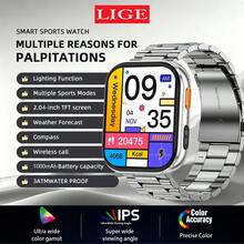 LIGE Fashion Smartwatch 1000mAh Ultra-Large Battery Capacity 100+ Sports Modes Photo Timer Weather Forecast Activity Tracking Water-Resistant Multi-Function Smartwatch For Women And Men - View 3