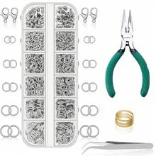 QIAO Jewelry-Making Tool Set, Suitable For Jewelry-Making Materials, Including Pliers, Tweezers, And A Necklace Repair Kit With Lobster Clasps; Suitable For Crafts And Key Chains With Jump Rings - Pliers Lobster Clip Opening Ring Set - View 18