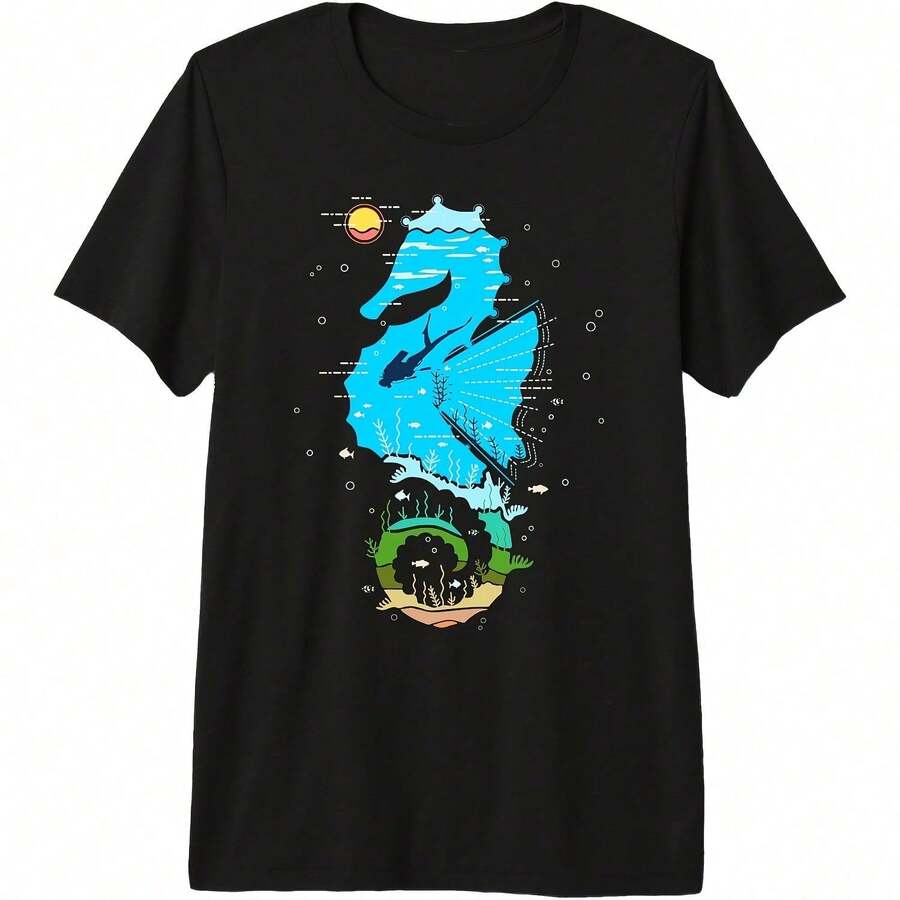 Modern Minimalist Style Abstract Lines And Female Faces Print T-Shirt, All Seasons, 220g Pure Cotton, Single-Sided Print, Round Neck, Short Sleeves, Unisex, Basic Top, Loose Fit - 9號協調員 - 查看 1