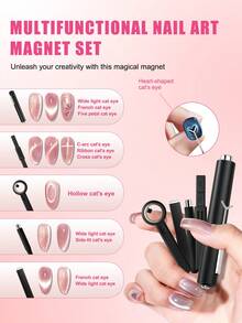 1 Stück Multifunktions-Magnetset Katzenaugen-Magnetgelstift Nagelkunst-Magnetwerkzeug starker Katzenaugen-Gel-Nagelkunst-Magnet Multifunktions-UV-Gel-Nagellack Nagelkunst-Werkzeug Magnetstab Heim-Nagelsalon DIY-Nagelkunst-Zubehör Nagelkunst-Werkzeuge Nagelkunst-Zubehör Nagelkunst Nagelspitzen - Verschiedenfarbig - Übersicht 2