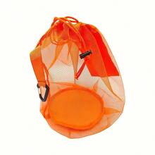 1PC Multi-Purpose Basketball Mesh Bag, Drawstring Sports Mesh Pouch With Zippered Inner Pocket, Convenient To Use, Suitable For Basketball, Volleyball, Soccer, Gym Training, Team Sports And Outdoor Activity Scenes, Compatible With All Training And Game Day Scenarios - Multicolor - View 8