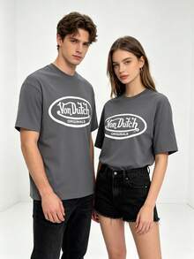 1pc Dutch Manfinity Y2K Style Print (180g Pure Cotton T-Shirt) Cotton T-Shirt - Soft And Breathable, Green Print 100% Pure Cotton Fabric - Comfortable And Vibrant Summer Streetwear Short-Sleeved T-Shirt, Cool Motorcycle Design, Vintage Summer Men's Everyday Wear T-Shirt Summer Tops Summer Outfits For Women Summer Clothes  Summer Clothes  Vacation Outfits Women Summer Outfit 4th Of July Outfit Women  Tropical Outfits For Women Going Out Tops T Shirts Women - Xám - Xem 2