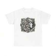 1 Piece Men's And Women's Casual American Style Loose Fit Short Sleeve T-Shirt, Thick Cotton, Summer Brand, Couple's, Personality, 180g, 100% Cotton. - 白色 9 - 查看 1