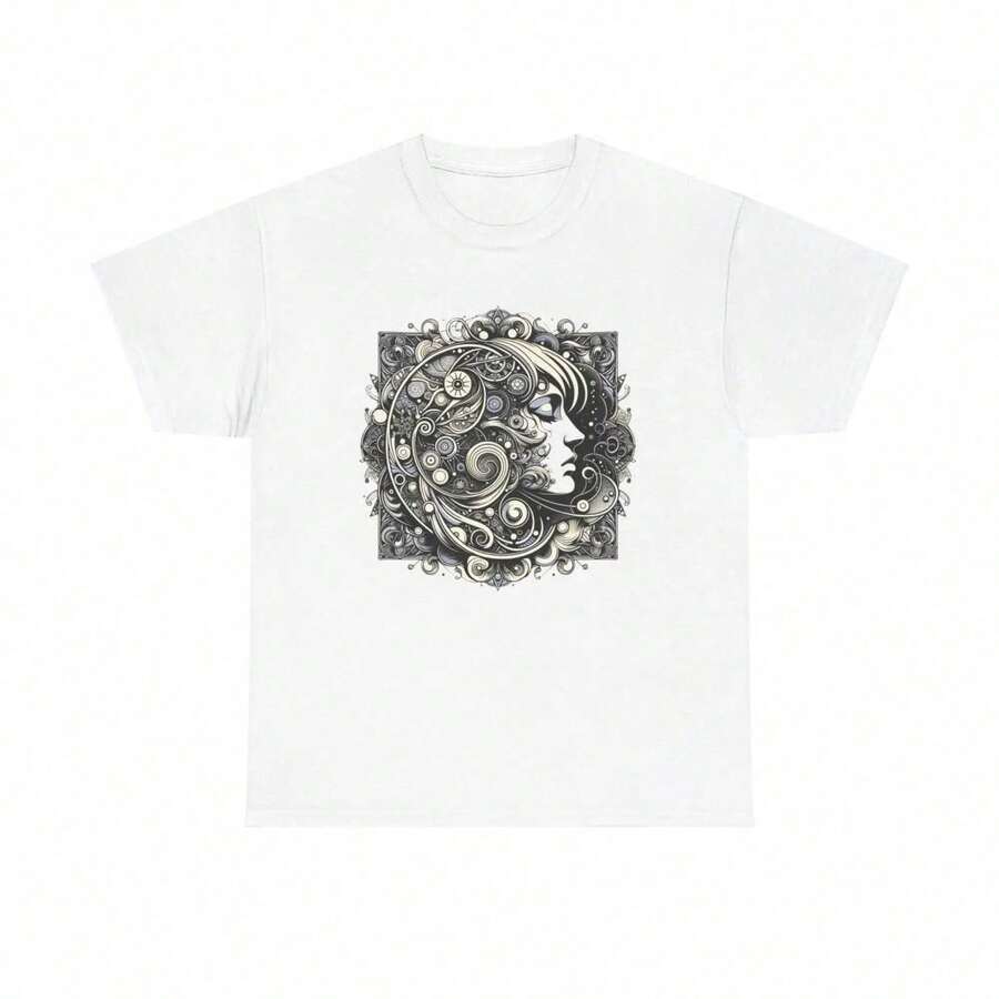 1 Piece Men's And Women's Casual American Style Loose Fit Short Sleeve T-Shirt, Thick Cotton, Summer Brand, Couple's, Personality, 180g, 100% Cotton. - 白色 9 - 查看 1