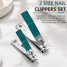 3pcs 8.3 Inch Large Stainless Steel Foot Skin Clipper, Long Curved Mouth Scissors, Beauty Scissors, Crane Mouth Scissors, Large & Small Nail Clippers - A - View 7