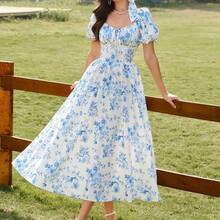 Women Midi Dresses - Rose - View 6