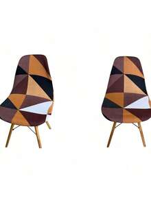 Capa De Cadeira Eiffel Charles Eames Luxo De Malha Tecido Liso e Estampado - estampa 22 - Visão 3