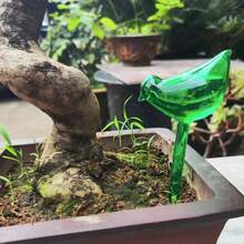 Bombillas de riego automático para plantas Bola de autorriego/Dispositivo de agua con forma de pájaro Sistema de riego por goteo para plantas de flores del jardín del hogar - Multicolor - Ver 3