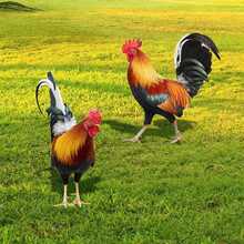 3D Acrylic Rooster Garden Outdoor Decor Creative Yard Ground Stake - B - View 3