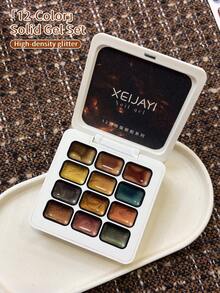 XEIJAYI 12色貓眼凝膠指甲油 - 半固態凝膠指甲油適用於DIY美甲、韓式美甲，高飽和度亮面凝膠指甲油適用於美甲沙龍 - 彩色 - 查看 8