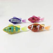 4入迷你電子小丑魚 LED 機器人寵物玩具，觸水即游且動作逼真，適合男孩女孩在泳池或浴缸玩耍，也能逗貓，兒童生日禮物首選 - 彩色 - 查看 13