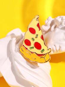 1pc Cute Colorful Dripping Oil Realistic Food Pizza Metal Brooch Pin, Vintage Y2K Style Hat Decoration Metal Pin Pin For Clothes Bag Charm School Kpop Backpack Teacher Supplies Bag Charms Office Accessories Shirts Jacket Jewelry Halloween Autumn-Winter Accessories,Suitable For Teens, Youth,Men,Casual, Outdoor, Athletic, Vacation, Graduation Gifts, Birthday, Daily Wear Clothes Pin Funny Teacher Gifts Costume Accessories Christmas Men Gifts Bag Pins - Multicolor - View 8