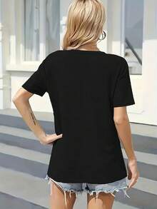 Women T-Shirts - Black - View 2