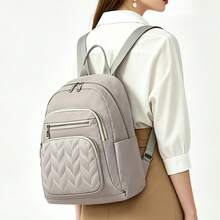 Fashionable Large Capacity Diaper Bag Backpack For Moms, Solid Color Baby Storage Bag - 6528 - View 4