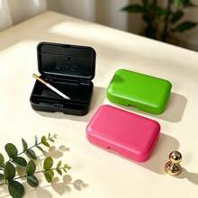 New Sealed Dust-Proof Lipstick / Jewelry / Small Item Storage Box, Minimalist Macaron Color Portable Smoking Accessory Storage Box, Sealed Storage Box With Compartments, Scratch-Resistant And Wear-Resistant Material, Multi-Purpose Portable Organizer Smoking Box - Multicolor - View 6