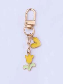 1 buah Gantungan Kunci Bunga Tulip Enamel Baru untuk Wanita dan Anak Perempuan, Liontin Gantungan Kunci untuk Tas Tangan dan Ponsel, Dekorasi Kalung DIY, Liontin untuk Gantungan Kunci, Hadiah. - MultiWarna - View 9