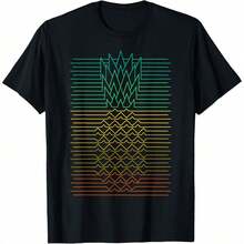 Minimalist Women's T-Shirt With Abstract Boho Face Print, Pink, All Seasons, 220g Pure Cotton, Single-Sided Print, Crew Neck, Short Sleeve, Unisex Top, Undershirt, Loose Fit Retr - 庫爾 7 - 查看 1