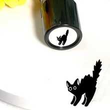 Cute Cartoon Cat Black Stamp For Journal Decoration, Handmade Collage Material For Scrapbooking, Stamp Pad. - A4 - View 11