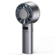 Ventilador de mano con enfriamiento de hielo de alta velocidad, 100 velocidades, viento fuerte, USB, para exteriores, batería de larga duración de 5200mAh - Más - Ver 13
