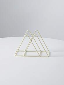 1pc Triangle Metal Napkin Holder, Desktop Tissue Dispenser, Minimalist Triangle Tabletop Decor Napkin Holder, Kitchen Paper Towel Storage Rack, Holiday Decor Napkin Holder - Multicolor - View 10