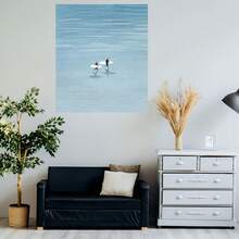 Pintura al Óleo Abstracta de Escena de Surf 2D/Plana, 100% Pintada a Mano, Sin Marco - Textura de Océano Azul, Arte de Pared Minimalista Moderno para Sala, Dormitorio, Oficina y Baño - Regalo Único de Decoración para el Hogar, Perfecto para Entusiastas del Surf. Regalo Ideal para Navidad y Acción de - Enmarcado - Ver 5