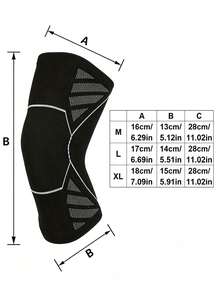 2pcs Knee Compression Sleeves For Men And Women Running - Knee Support For Weightlifting, Gym, Workout, Volleyball - Multicolor - View 3