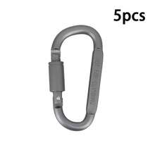 5pcs/10pcs D-Shaped Aluminum Alloy Locking Carabiner Backpack Clip Keychain Water Bottle Clip Outdoor Quick Release Hook - Multicolor - View 19