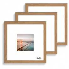 1pc/3pcs Square Classic Matte Black Picture Frame, 8x8 Inch With 4x4 Inch Mat & 12x12 Inch With 8x8 Inch Mat, Home Decor Frame, Wall Hanging Or Desktop Display, Suitable For Living Room Office Decoration, Birthday Gift (Photo Paper Not Included) - Square - View 12
