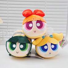 THE POWERPUFF GIRLS 正版 20cm 飛天小女警蜜蜂絨毛娃娃，可愛卡通昆蟲玩偶，女孩生日禮物 - 彩色 - 查看 3