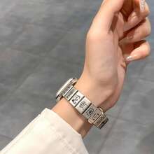 Apple New Metal Watch Band | Cute Puppy Cartoon Design, Compatible With All Series S10/Ultra 1/Ultra 2/S9/S8/S7/S6/S5/Series 4/Se/S3/S2/S1 | 38 Mm 40 Mm 41 Mm 42 Mm 44 Mm 45 Mm 46 Mm 49 Mm Ideal Gift For Friends And Classmates, Valentine's Day Gift, Unisex Design, Comes With Watch Adjuster, Adjustable Size - Starlight Kitten - View 5