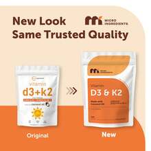 Micro Ingredients 维生素D3 2000微克 + 维生素K2 50微克 300粒软胶囊 - 300 Softgels - 查看 4
