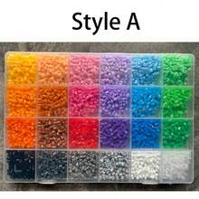 8400 buc. (cutie cu 24 compartimente) mărgele termotopite cu forme creative, mărgele DIY pentru modele termotopite, set mărgele termotopite de 2,6 mm cu placă perforată și pânză pentru călcat, puzzle 3D pentru bijuterii, artă pixel handmade, potrivite pentru bijuterii DIY și materiale de decorare cu mărgele - Multicolor - Vizualizare 16