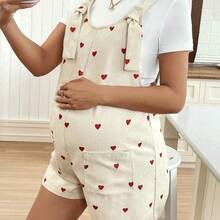 WNSS  Mono con bolsillos atados en el corazón para mujeres embarazadas, diseño lindo adecuado para el verano - Albaricoque - Ver 7