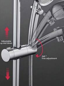1pc Adjustable ABS Replacement Handheld Shower Head Slider Holder Bracket, Universal Shower Lift Rod Fixing Base - Mid-interval - View 4